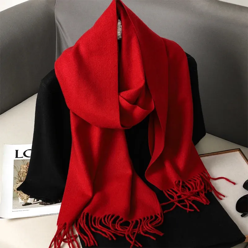 Luxury Cashmere Winter Scarf - Women's Warm Hijab, Pashmina Shawl & Fashionable Wrap