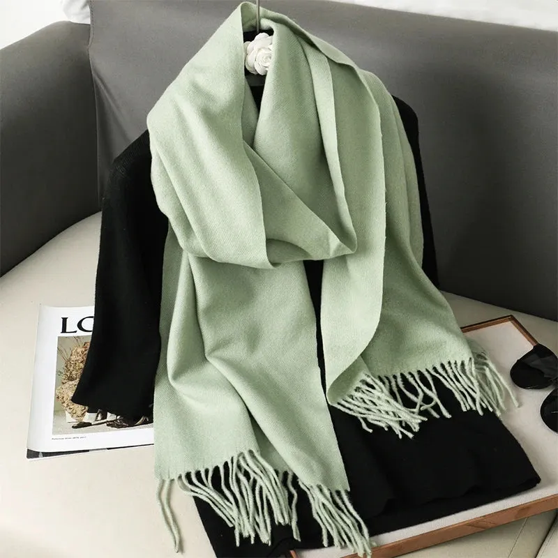Luxury Cashmere Winter Scarf - Women's Warm Hijab, Pashmina Shawl & Fashionable Wrap