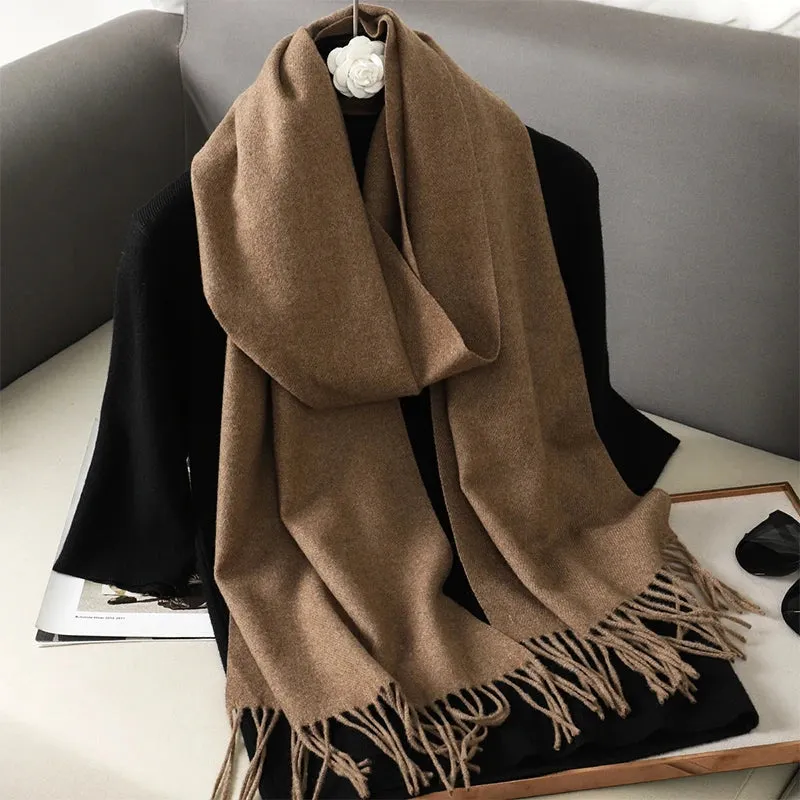 Luxury Cashmere Winter Scarf - Women's Warm Hijab, Pashmina Shawl & Fashionable Wrap