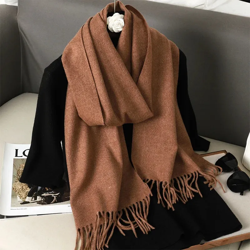 Luxury Cashmere Winter Scarf - Women's Warm Hijab, Pashmina Shawl & Fashionable Wrap