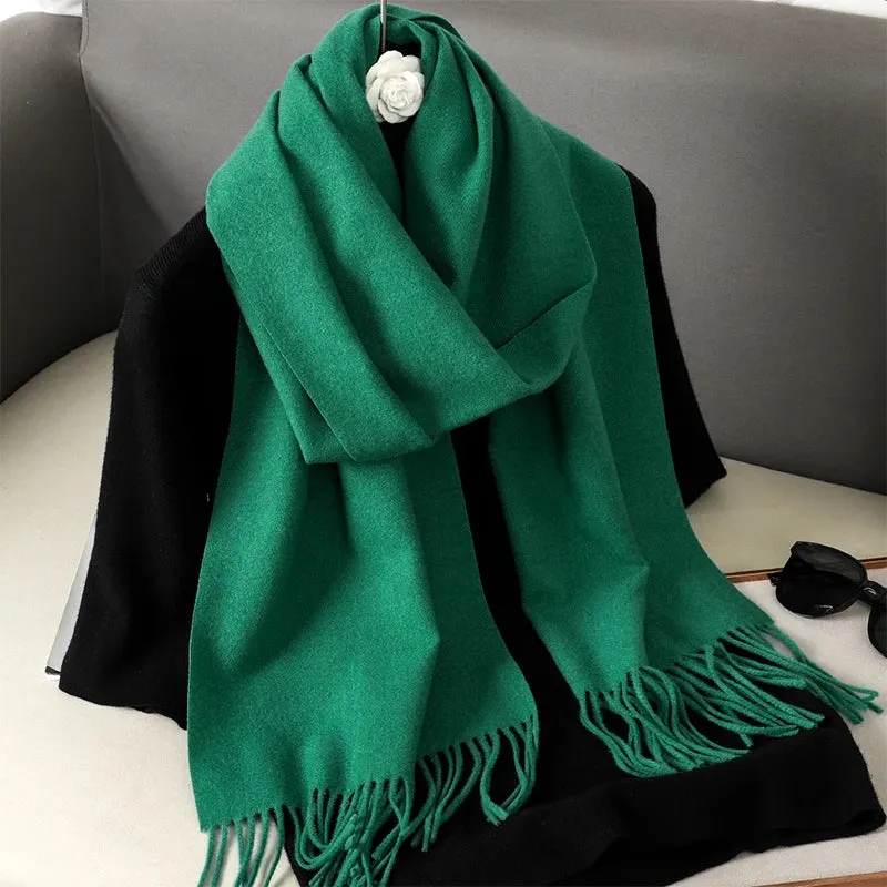 Luxury Cashmere Winter Scarf - Women's Warm Hijab, Pashmina Shawl & Fashionable Wrap