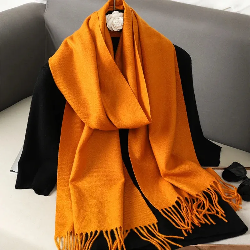 Luxury Cashmere Winter Scarf - Women's Warm Hijab, Pashmina Shawl & Fashionable Wrap