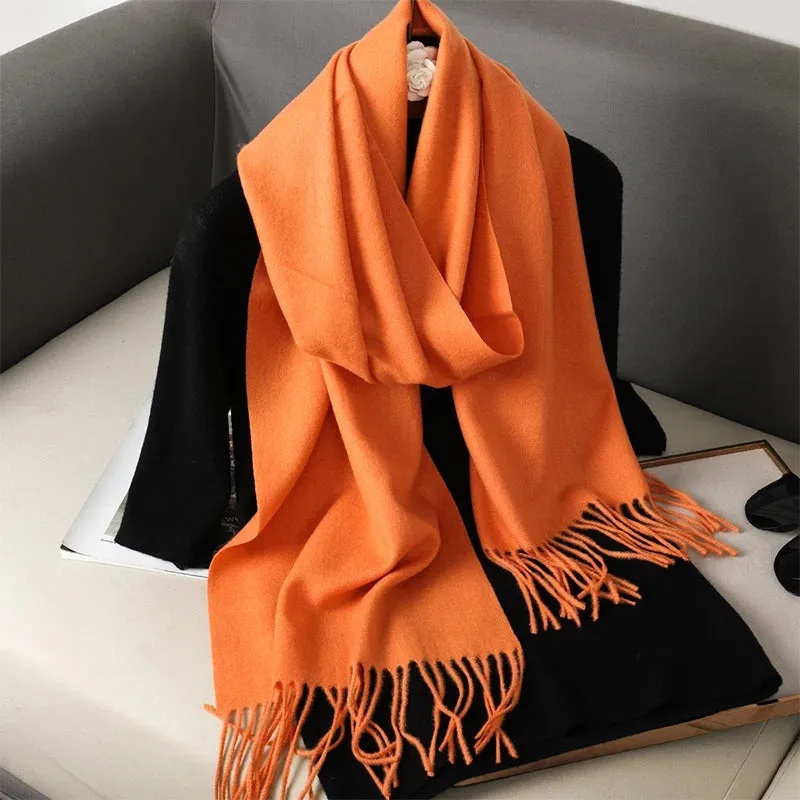 Luxury Cashmere Winter Scarf - Women's Warm Hijab, Pashmina Shawl & Fashionable Wrap