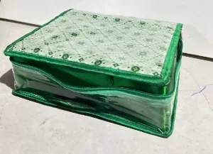Makeup Cosmetic Storage Pouches Organisers With Zippers For Women (Green, TPT)
