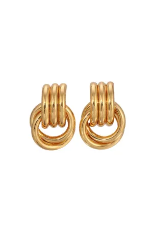 Mini Knot Gold Earrings