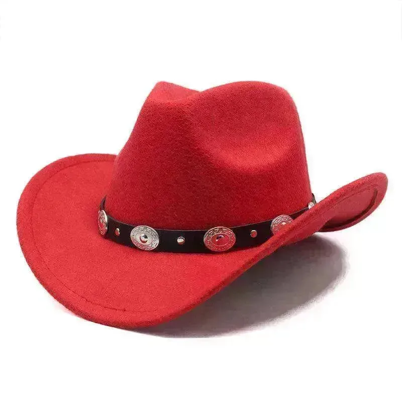 Minority Style Woolen Western Cowboy Hats Men's And Women's Couple Hats