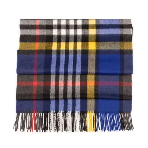 Multi Colour Check Cashmere Extra Large Scarf