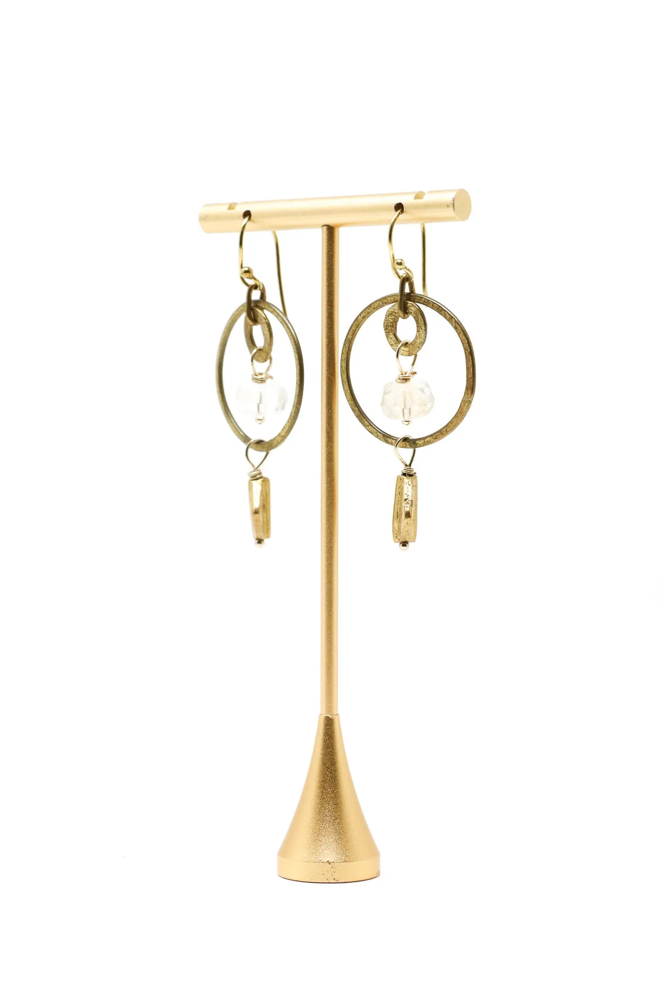 Mya Lambrecht Crystal &amp; Kite Hoop Earrings