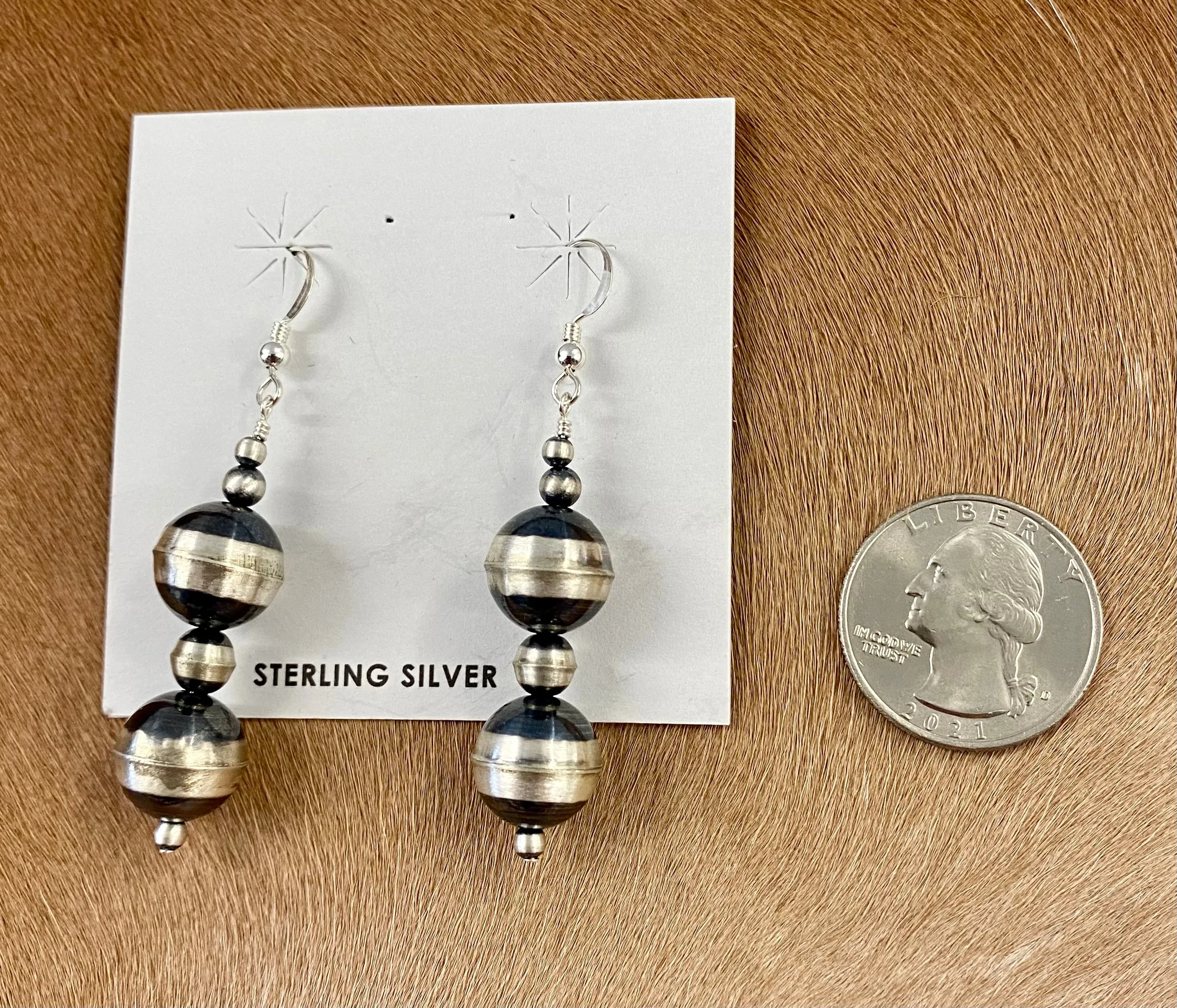 Navajo Pearl Dangle Earrings