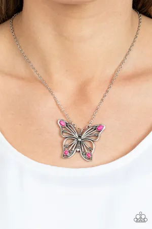 Necklaces Badlands Butterfly - Pink N2261