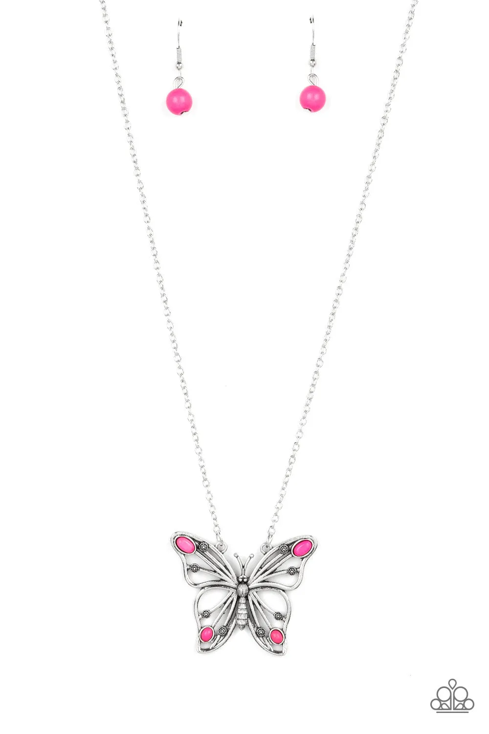 Necklaces Badlands Butterfly - Pink N2261
