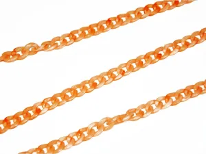 Orange White Circular Acrylic Chains