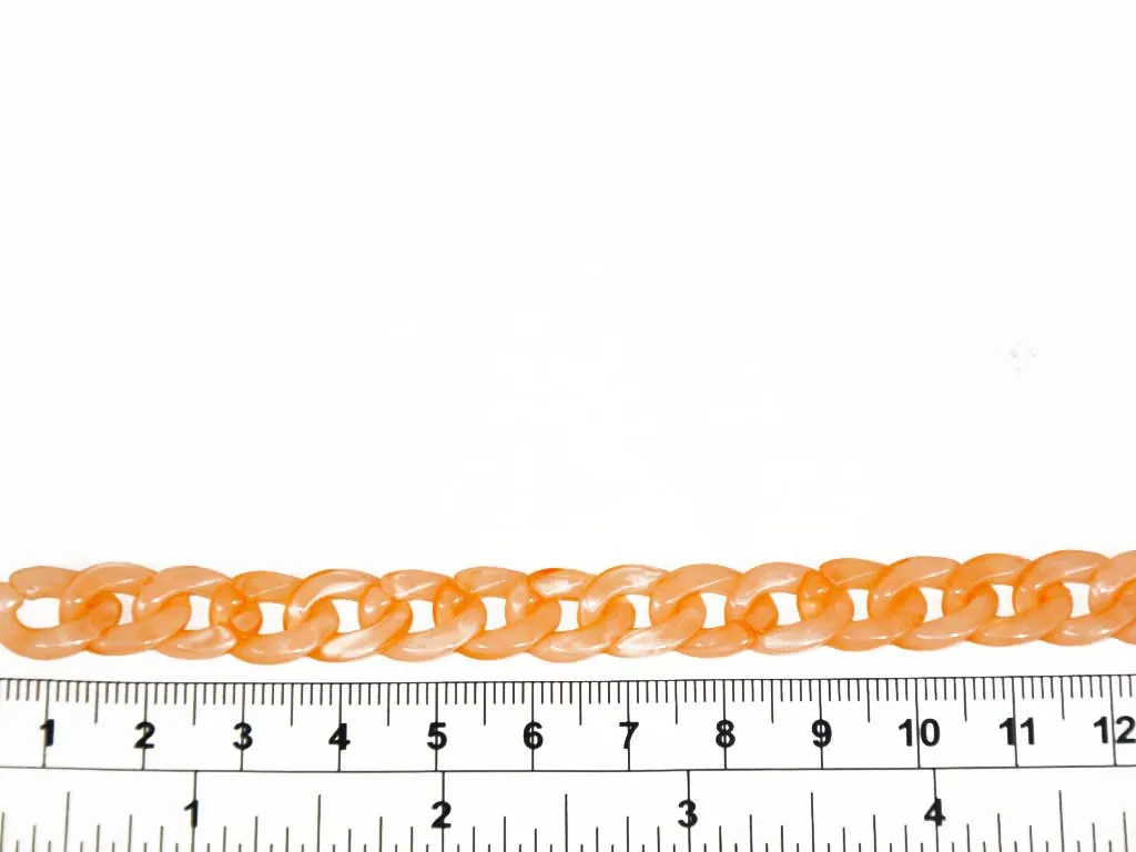 Orange White Circular Acrylic Chains