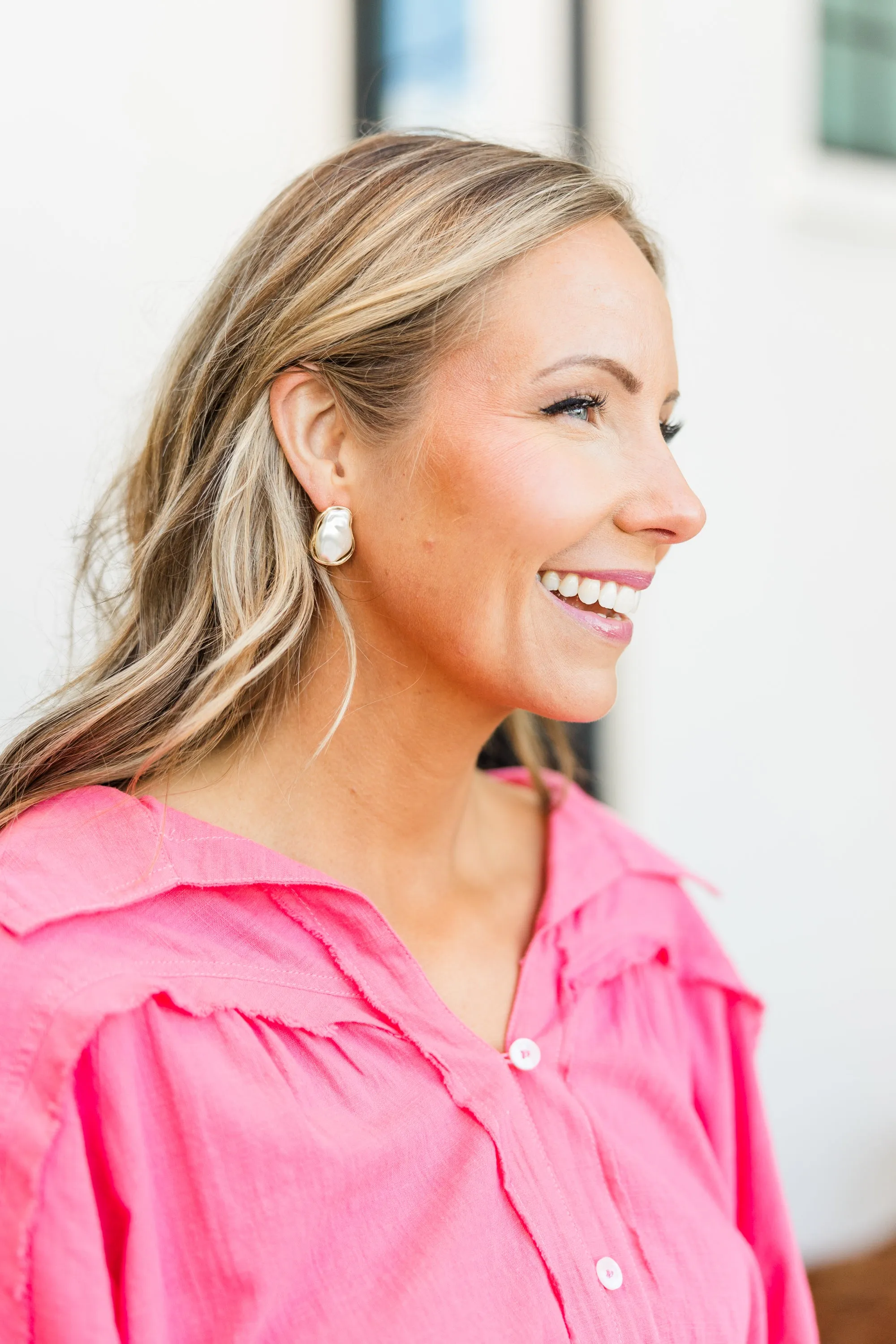 Palm Shores Earrings, Gold