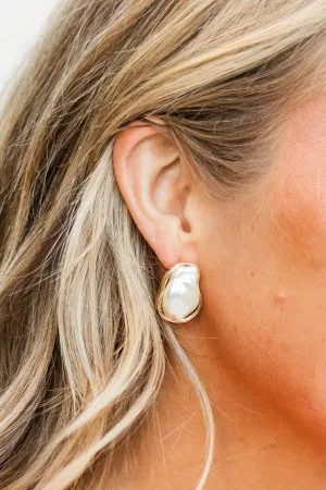 Palm Shores Earrings, Gold