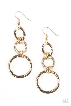 Paparazzi Earring ~ Radical Revolution - Gold