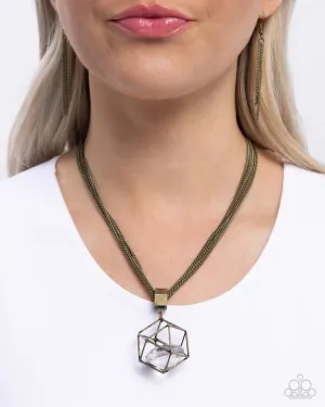 Paparazzi Necklace ~ Eager Elegance - Brass
