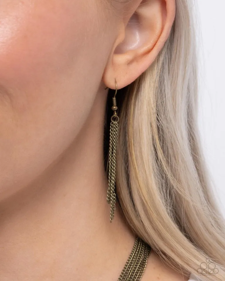 Paparazzi Necklace ~ Eager Elegance - Brass