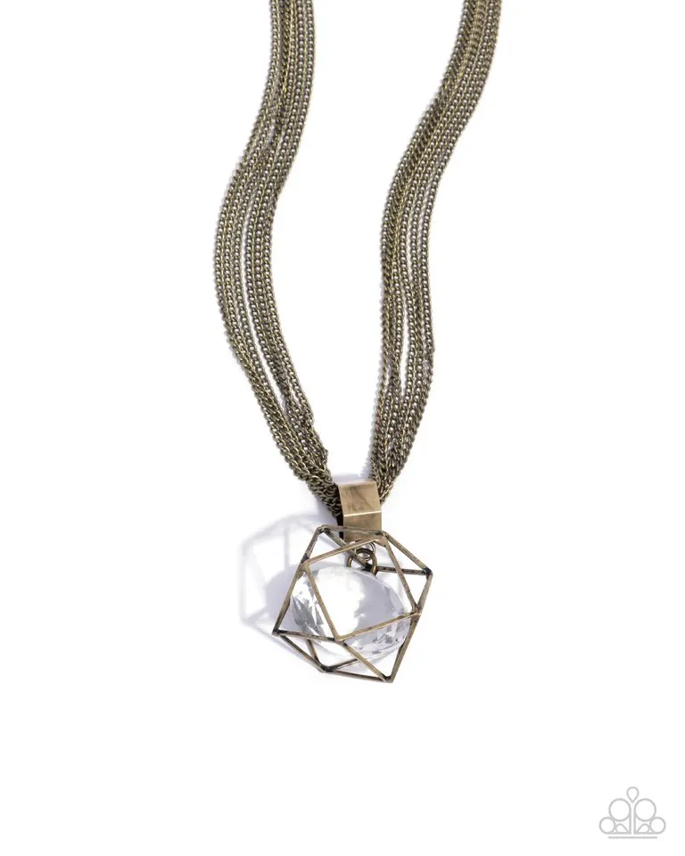 Paparazzi Necklace ~ Eager Elegance - Brass
