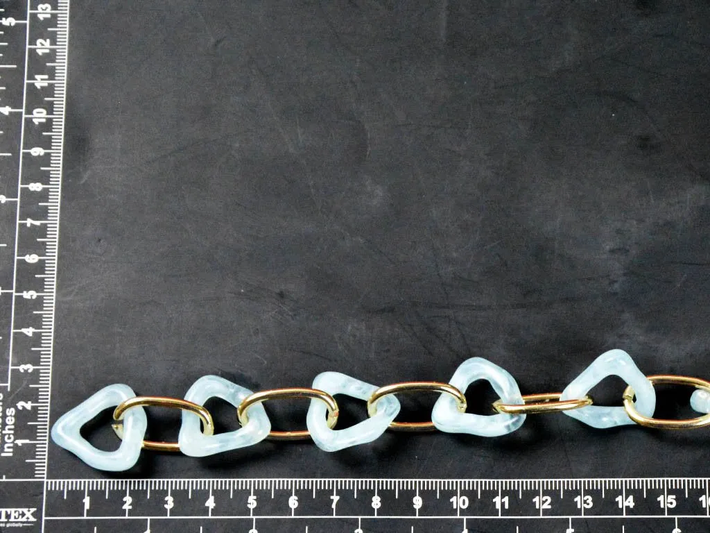 Pastel Blue & White Triangular Acrylic Chains