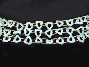 Pastel Blue & White Triangular Acrylic Chains