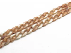 Peach White Plastic Chains