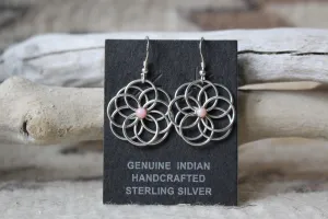 Pink Conch Flower Earrings