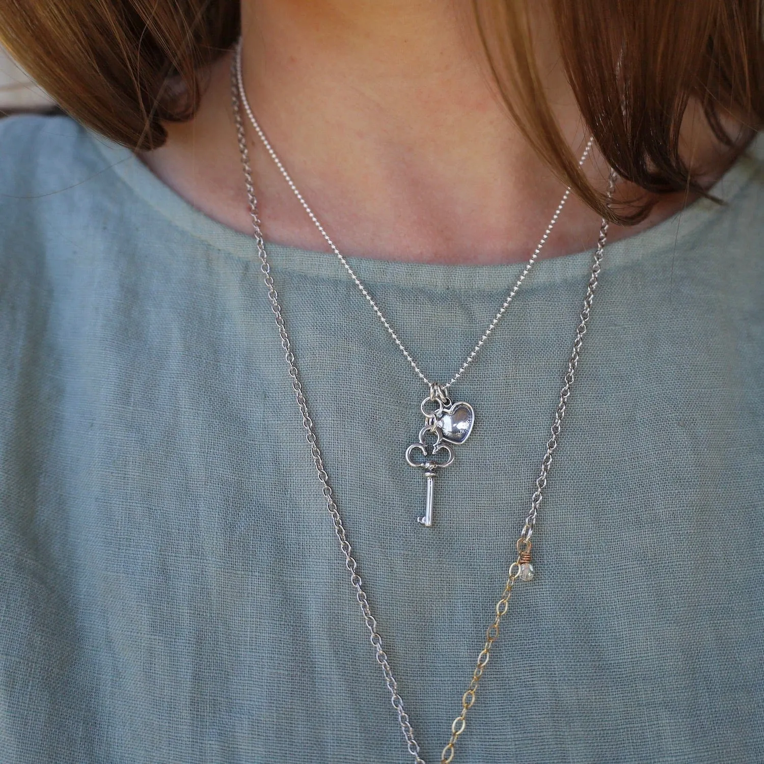 Share Your Love Key & Heart Necklace