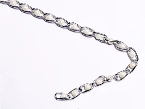 Silver Designer Metal Chain with Plastic Beads