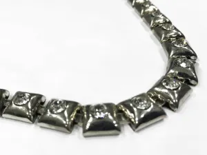 Silver Square Designer Metal Chains with Stone (10x10 mm)