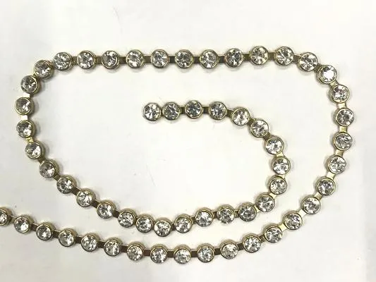 Silver Stone Metal Cup Chains- 6 mm