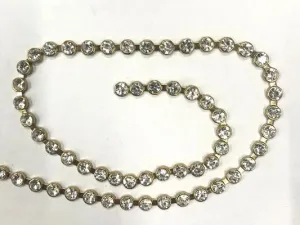 Silver Stone Metal Cup Chains- 6 mm