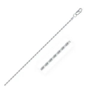 Sterling Silver 1.8mm Diamond Cut Rope Style Chain, size 16''