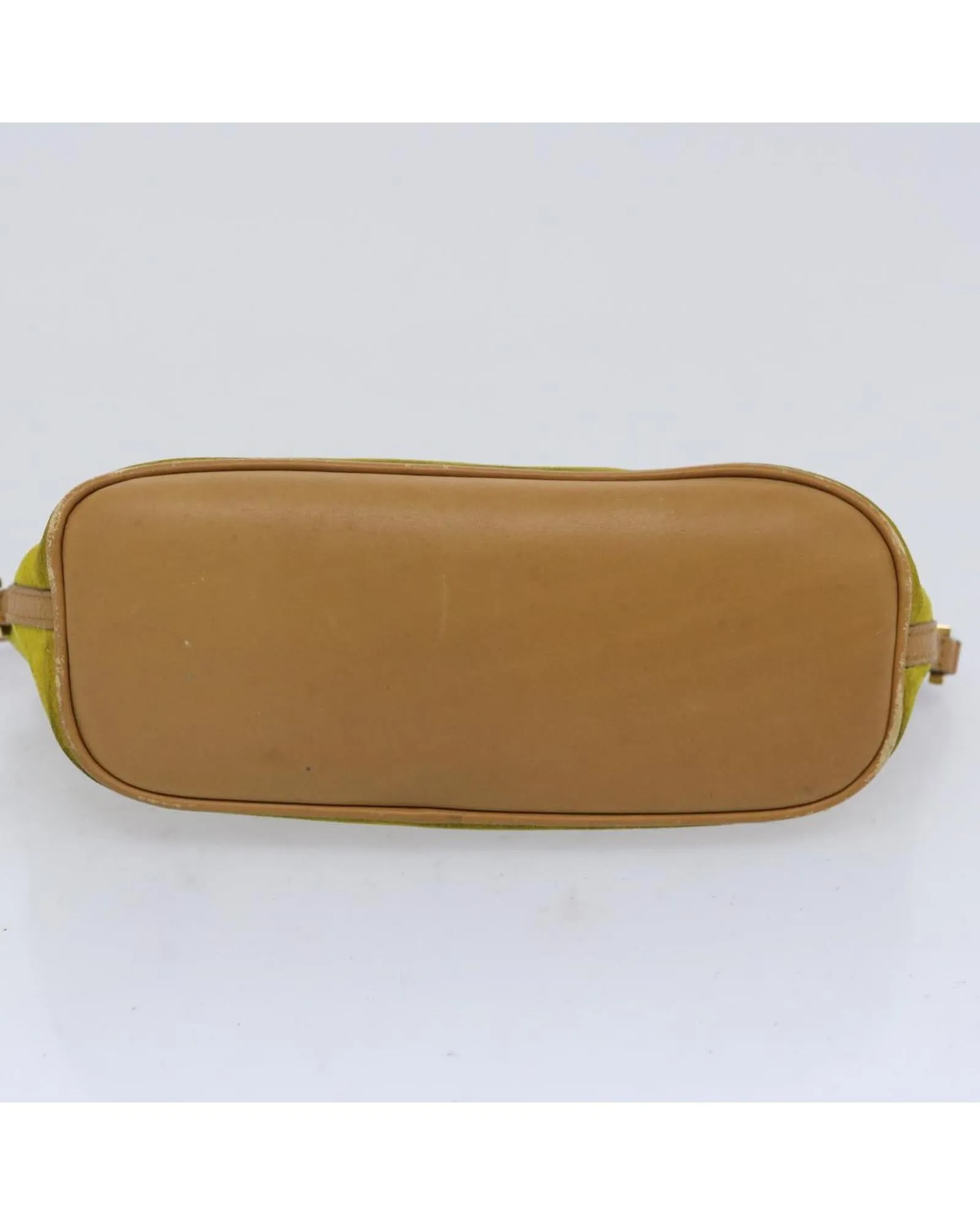 Suede Accessory Pouch in Yellow