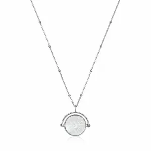 Sunbeam Emblem Silver Necklace