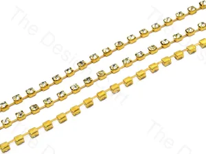 White / Crystal Golden Cup Chain
