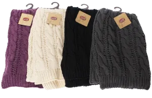 Winter Neck & Head Protection-Scarf Ladies Cable Knit Scarf