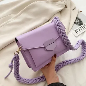 Women Candy Color Crossbody Bags Small Square Shoulder