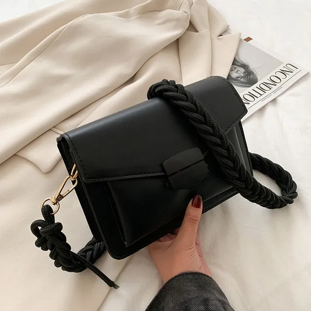Women Candy Color Crossbody Bags Small Square Shoulder