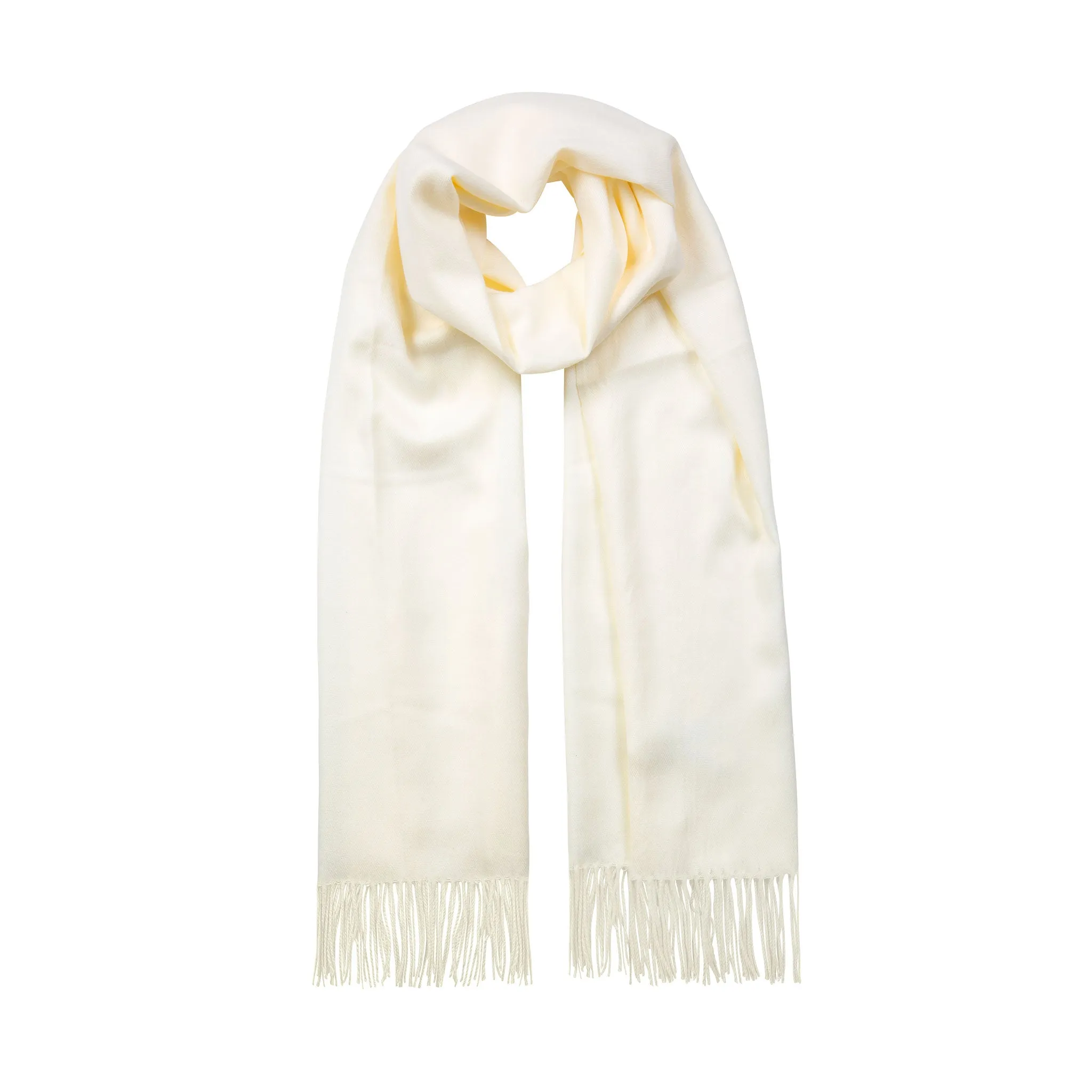 Women's Plain Pashmina Shawl with Tassels