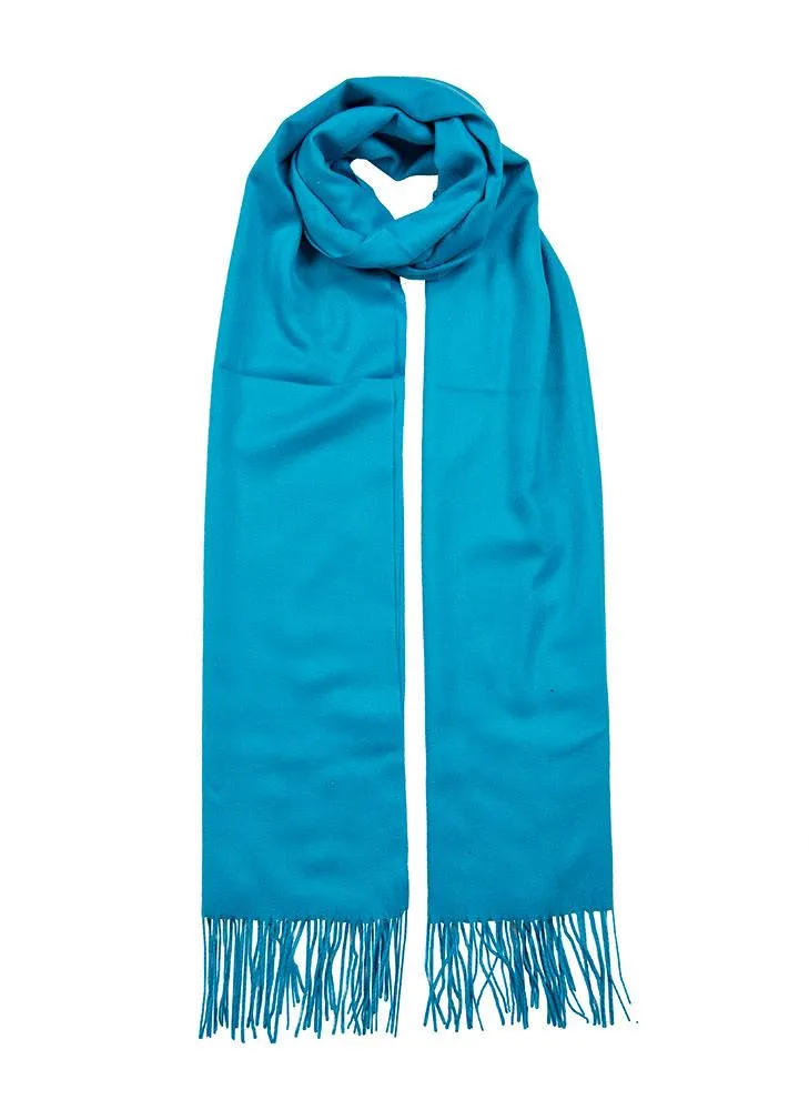 Women's Plain Pashmina Shawl with Tassels