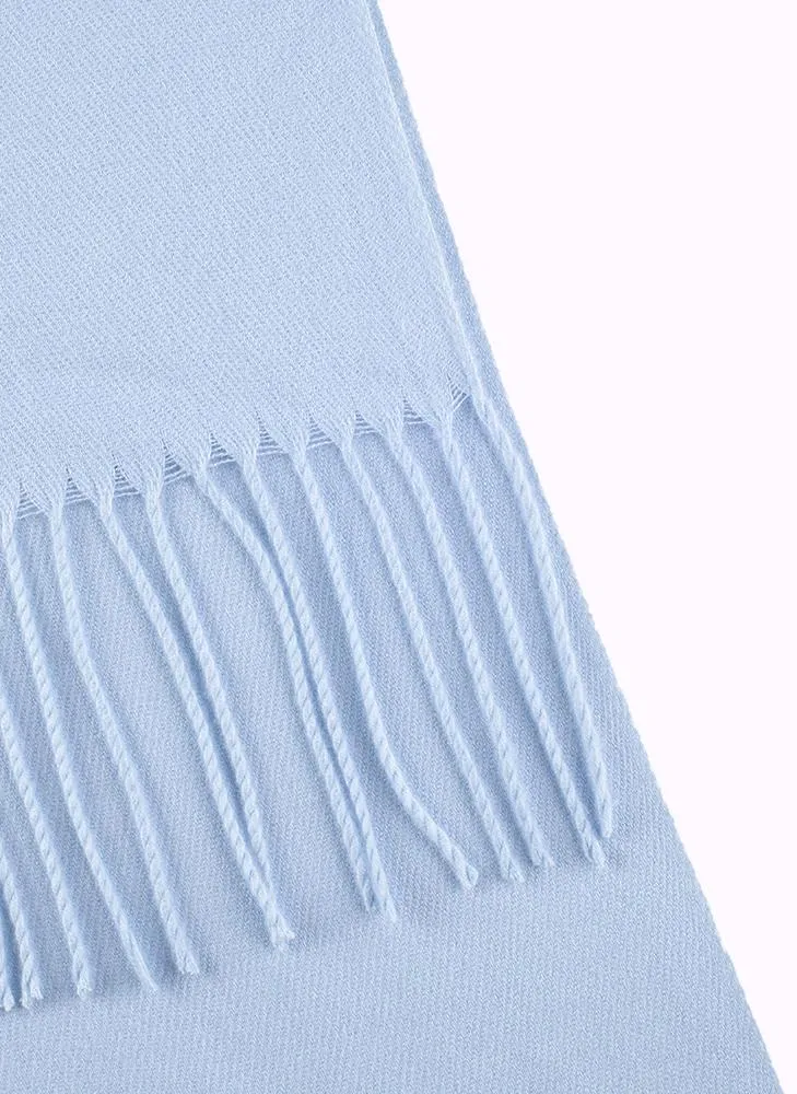 Women's Plain Pashmina Shawl with Tassels